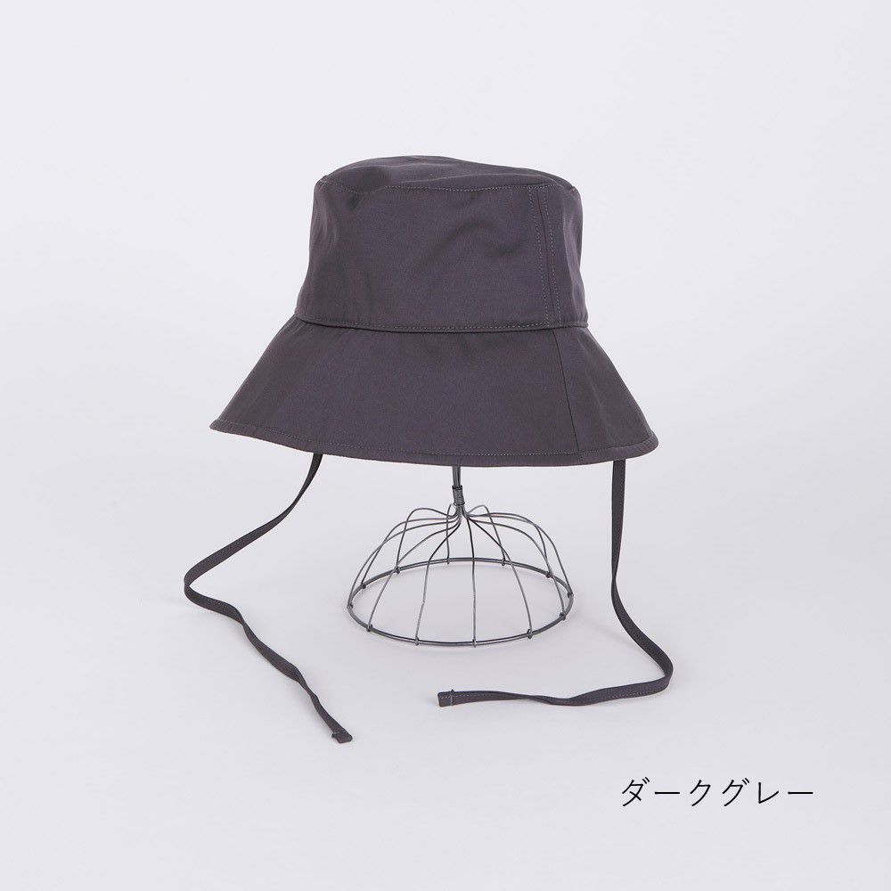 日本女裝代購 - 可折疊 抗UV防潑水綁帶遮陽帽-檸檬黃 (F(頭圍58cm))