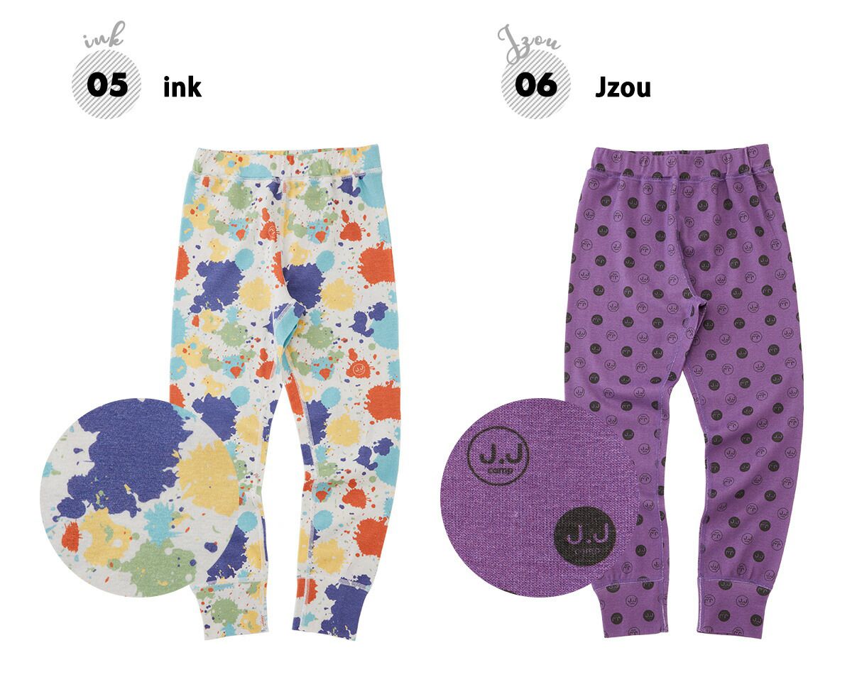 日本服飾代購 - 防蚊加工 繽紛印花薄長褲-露營道具-深灰