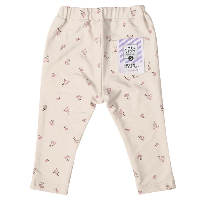 akachan honpo - 10分長經典褲-毛圈內裡 一般合身款-象牙白色