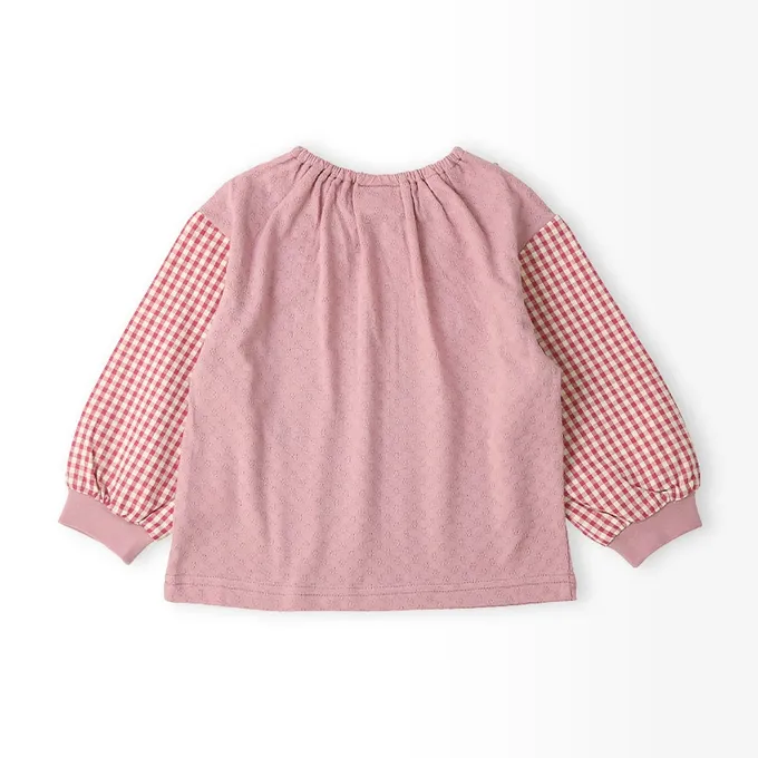 日本 ZOOLAND - 水果樂園 可愛草莓領口長袖上衣-粉紅