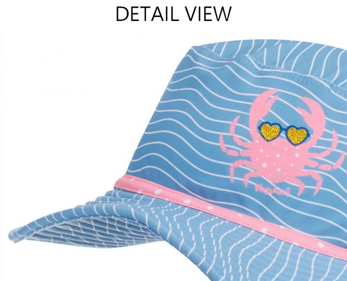 德國Playshoes - 抗UV防曬水陸兩用漁夫帽-螃蟹