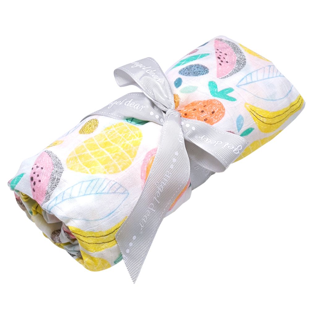 美國 ANGEL DEAR - 竹纖維嬰幼兒包巾-繽紛水果