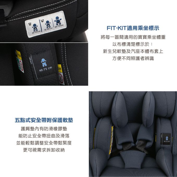 義大利 chicco - Seat3Fit Isofix安全汽座-印墨藍