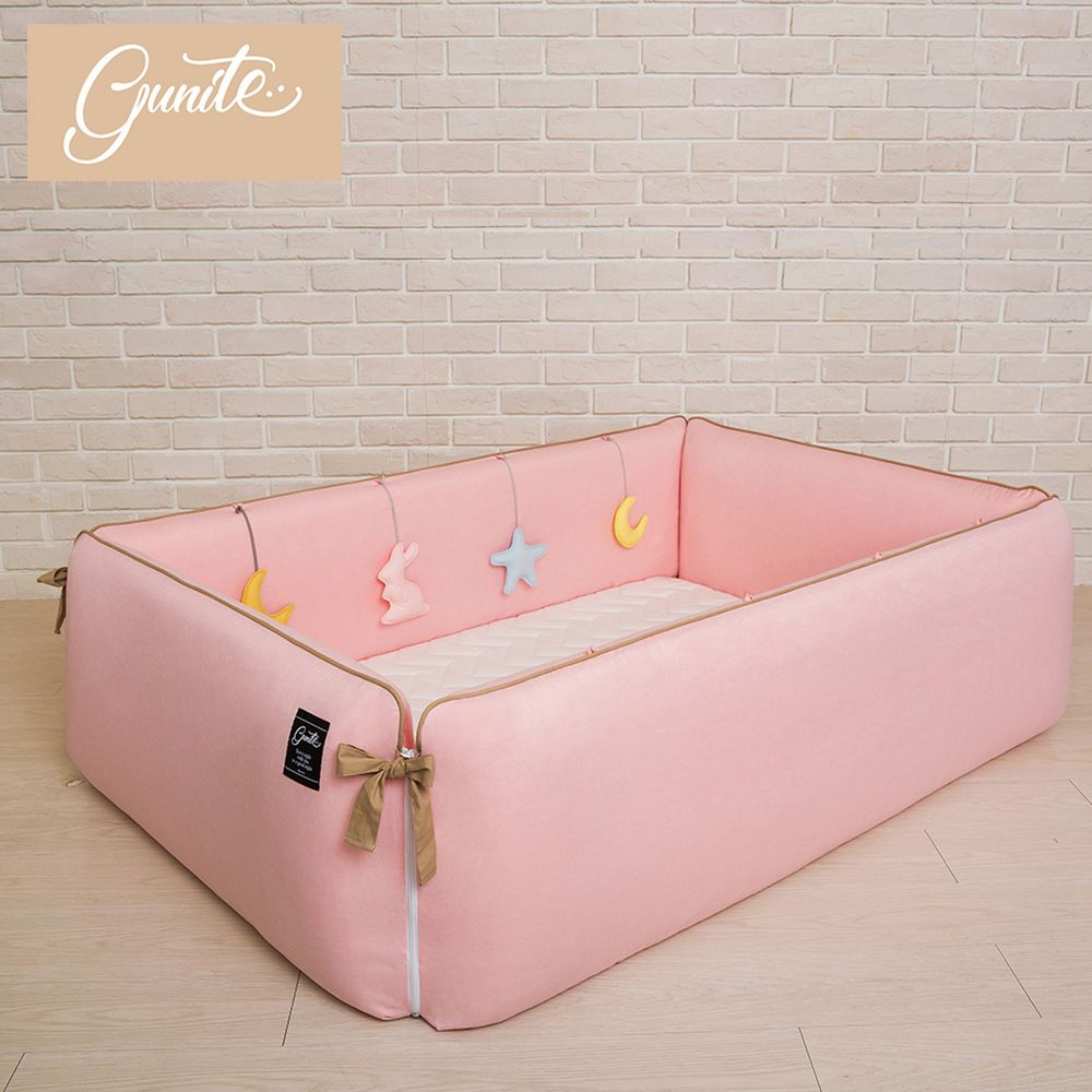 gunite - 落地式沙發嬰兒陪睡床0-6歲-巴黎粉
