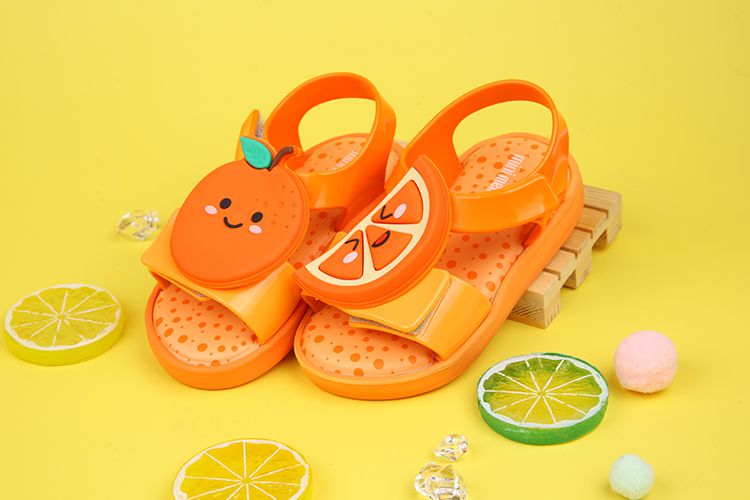 Melissa - 繽紛水果橘子橘色兒童涼鞋香香鞋-橘色