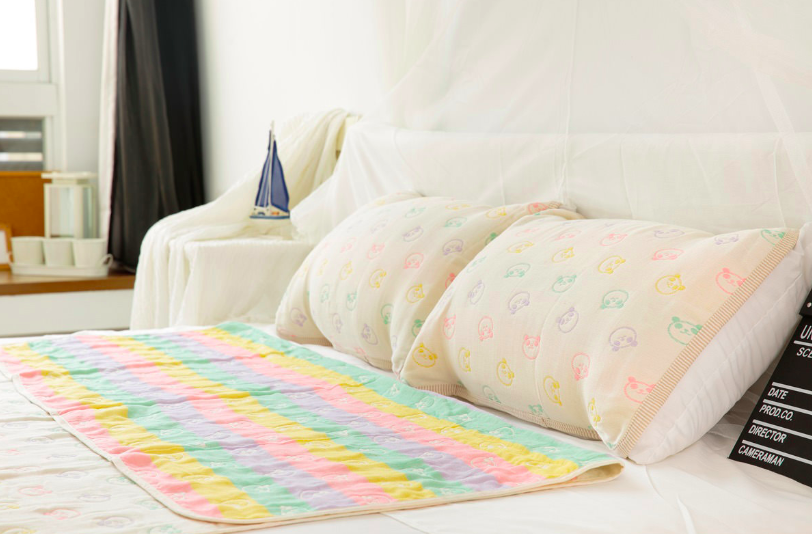 日本原裝認證 ♛ BeBe-Style三河木棉六重紗防踢背心、紗布被、浴巾、毛巾