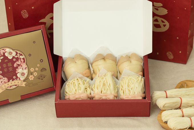 老甜媽手工饅頭 - 豬腳麵線造型饅頭(有禮盒版)-45g*6(豬腳*3+麵線*3)