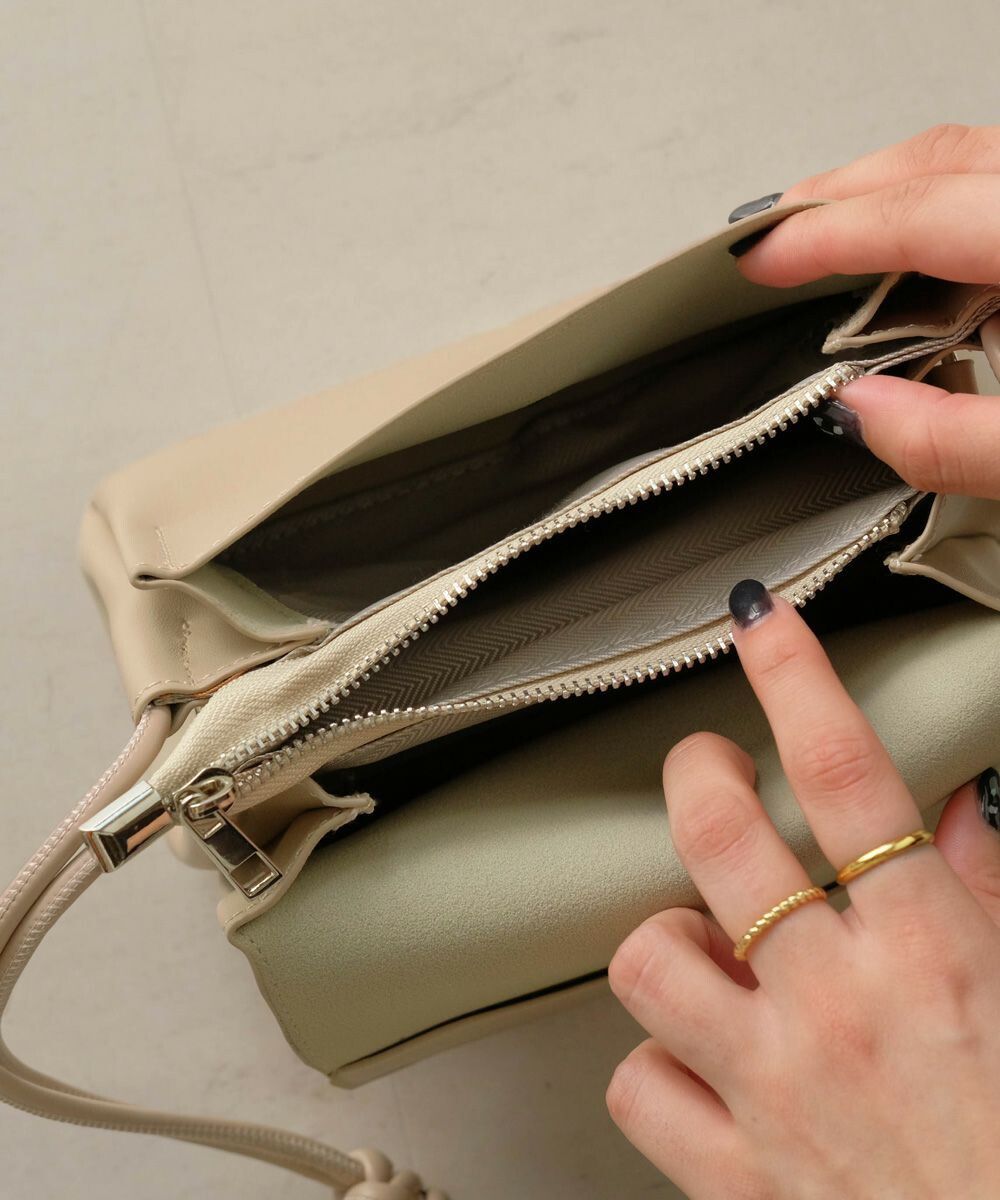 日本 Bab - 編織背袋皮革肩背小包-黑