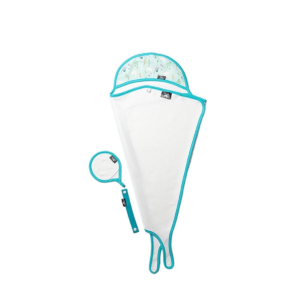韓國 Friendaddy - 冰淇淋多功能嬰兒浴巾 - 薄荷藍天鵝
