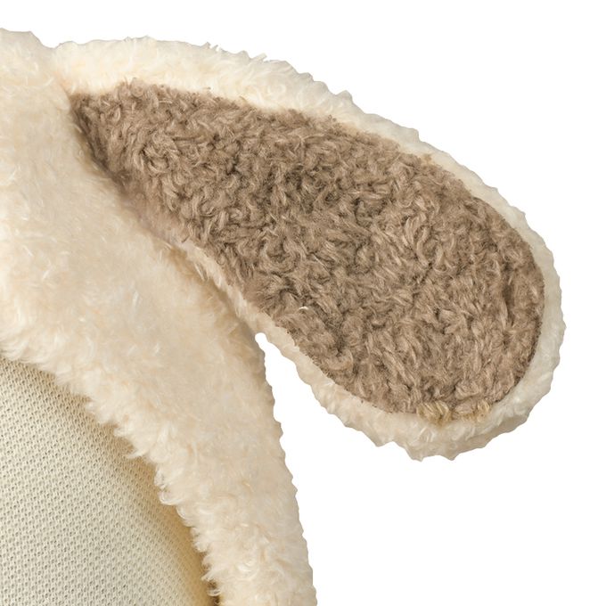 akachan honpo - 柔軟刷毛帽-動物-象牙白色