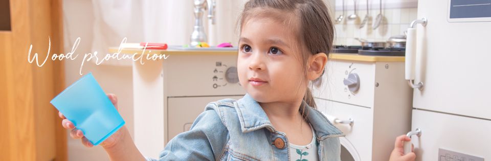 Kikimmy - 加大版歐式木製大型聲光廚房玩具組(附配件11件) (95x71.2x102cm)