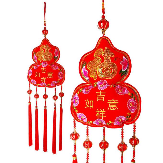 MODACore 摩達客 - ◉春節開運招財◉吉祥如意福字大葫蘆五流蘇吊飾掛飾