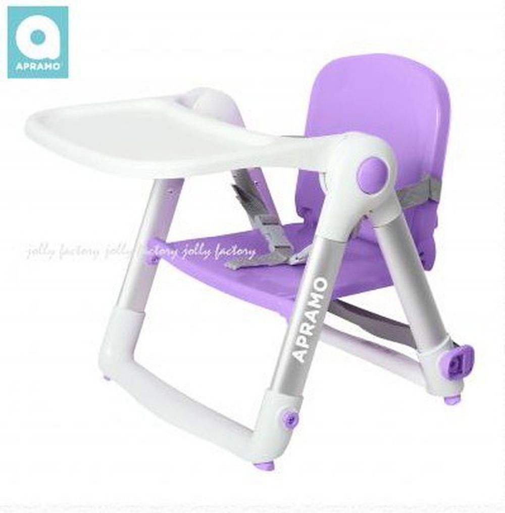 英國 Apramo - 摺疊式兒童餐椅 Flippa Dining Booster-紫羅蘭-附簡易提袋.坐墊(顏色隨機)