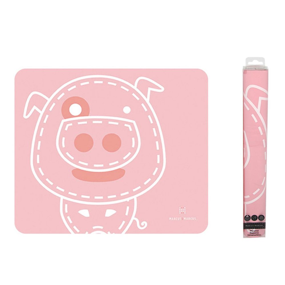 MARCUS＆MARCUS - 動物樂園矽膠餐墊-粉紅豬
