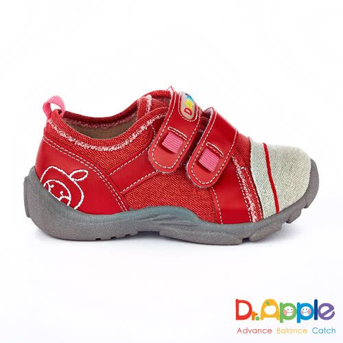 Dr. Apple - 機能童鞋-MIT微笑蘋果帥氣牛仔童鞋-紅
