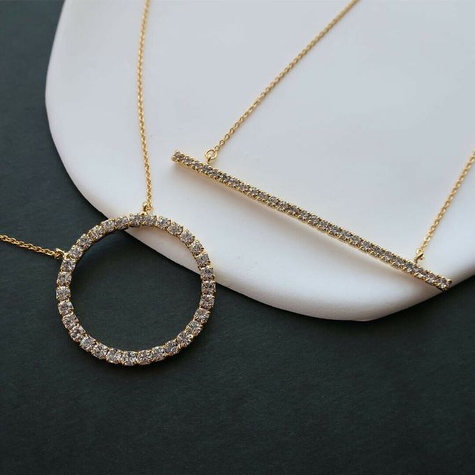 日本 Melody Accessory - 日本製 典雅華美水鑽長項鏈-愛心