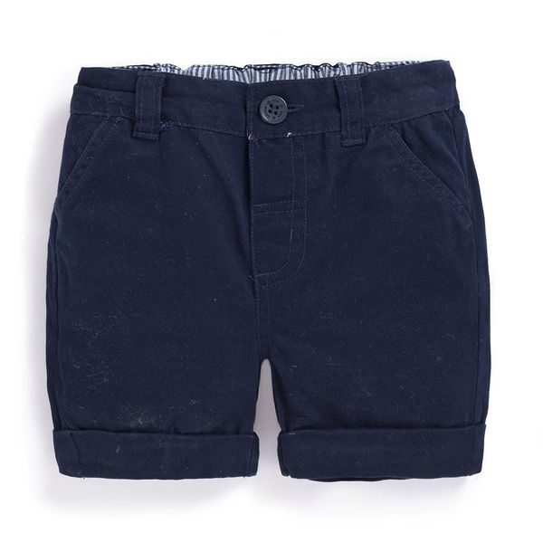 英國 JoJo Maman BeBe - 嬰幼兒/兒童100% 純棉短褲-海軍藍