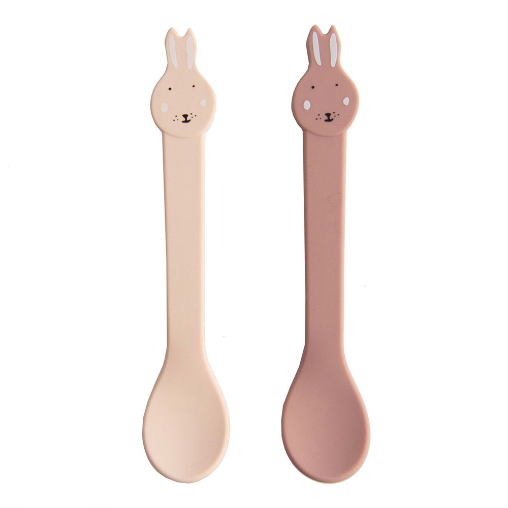 比利時 Trixie - 動物造型矽膠湯匙2入組-乖乖小兔