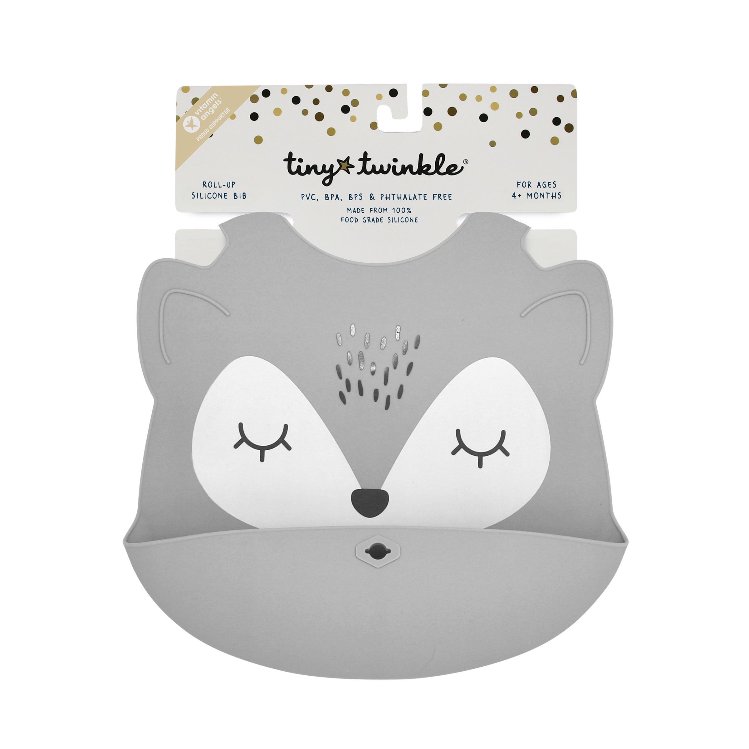 美國 tiny twinkle - 矽膠防漏圍兜-小銀狐