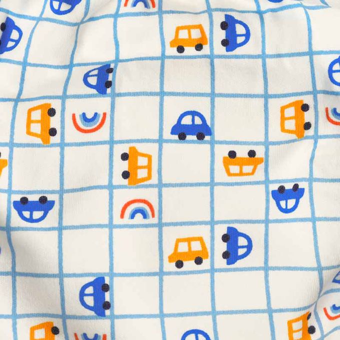 akachan honpo - 4層學習內褲2件組-恐龍×汽車-藍色