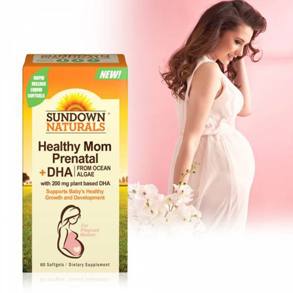 美國Sundown日落恩賜 - SUNVITE®孕婦專用加強型維生素+藻油DHA軟膠囊_效期至2021/2/28-60粒