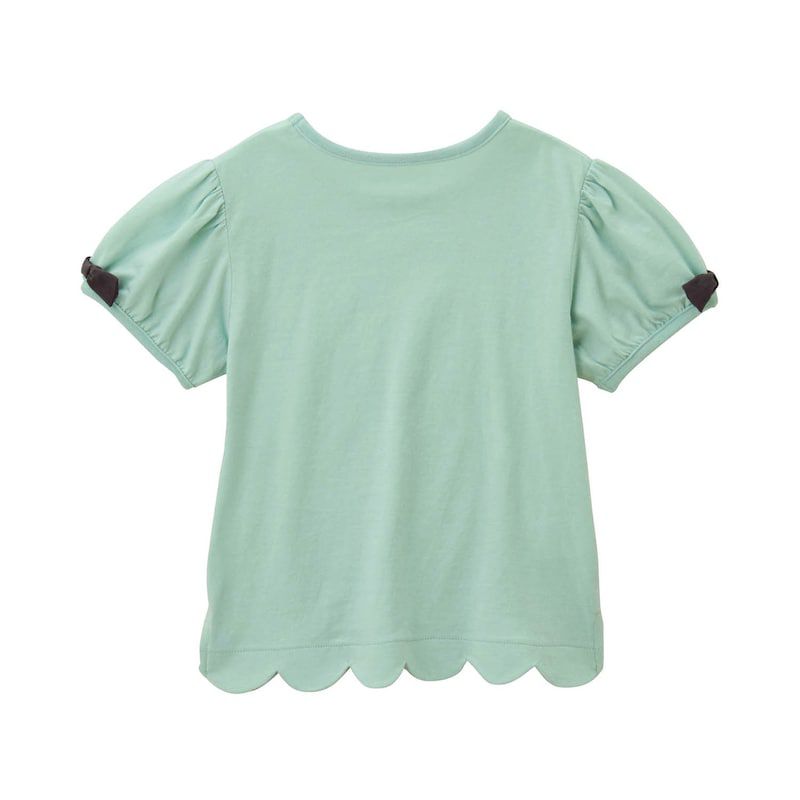 日本千趣會 - GITA 可愛貝形下擺泡泡短袖上衣-薄荷綠