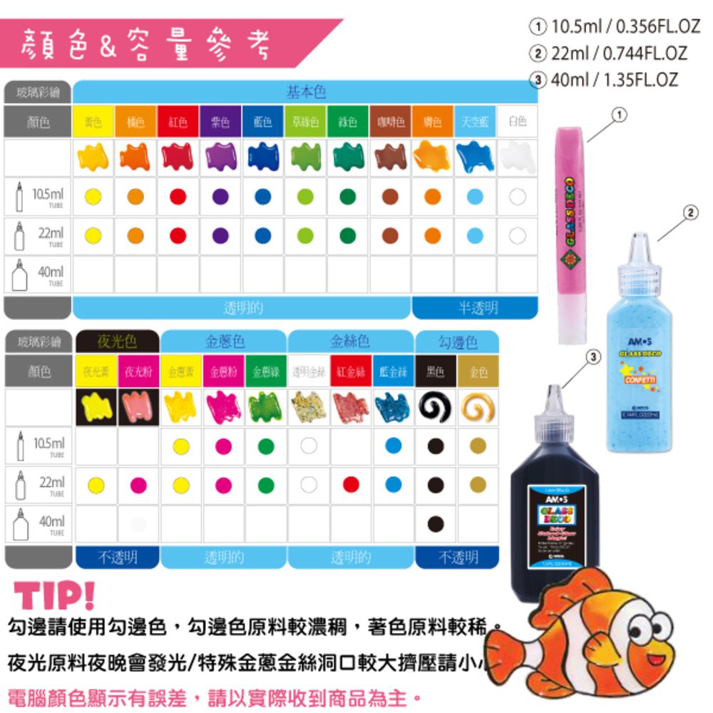 10色HUERI&FRIENDS壓克力模型板DIY玻璃彩繪組