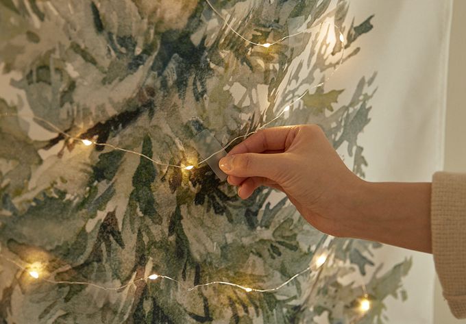 韓國 Bebe Deco - DIY聖誕樹/聖誕壁飾燈(布)-聖誕樹 (67X100cm)