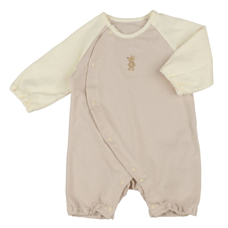 akachan honpo - 連身衣-小熊刺繡-摩卡色