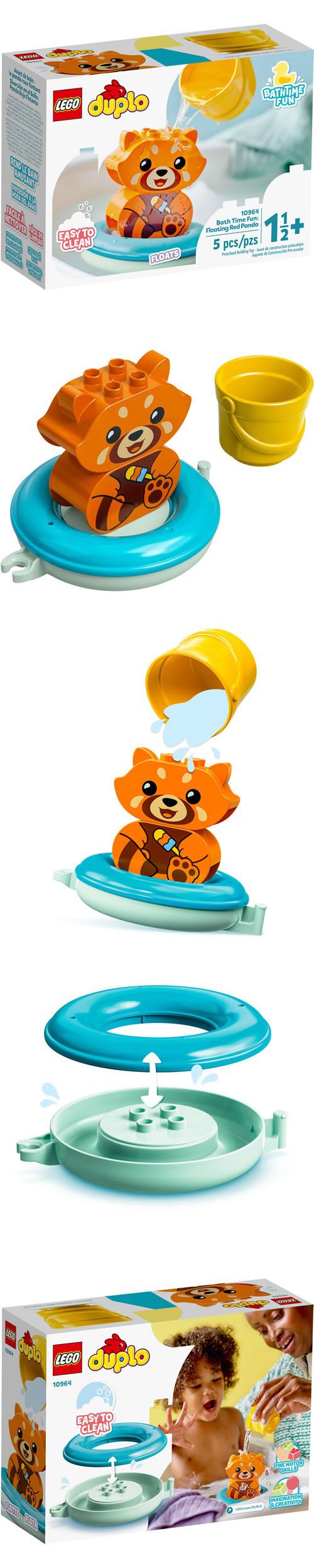 樂高 LEGO - 樂高積木 LEGO《 LT10964 》Duplo 得寶系列 - 快樂洗澡趣：漂浮小貓熊-5pcs