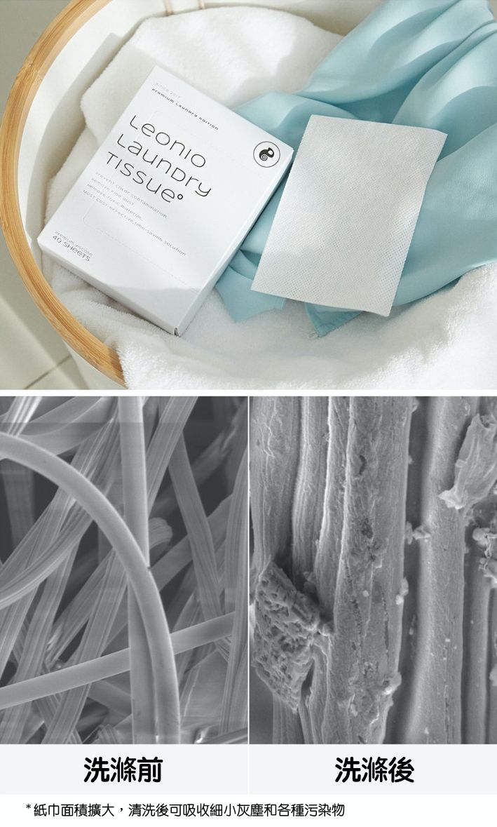 韓國 Leonio - (囤貨組)溫和洗淨衣物防護組-洗衣紙x3盒(180片)+防染色紙x3盒(120片)