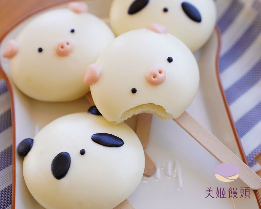 美姬饅頭 - 動物雪糕鮮乳造型饅頭 (6入)-35g