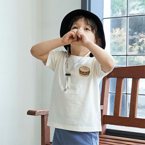 日本 b-ROOM - 胸前童趣印花短袖上衣-吉普車-水藍