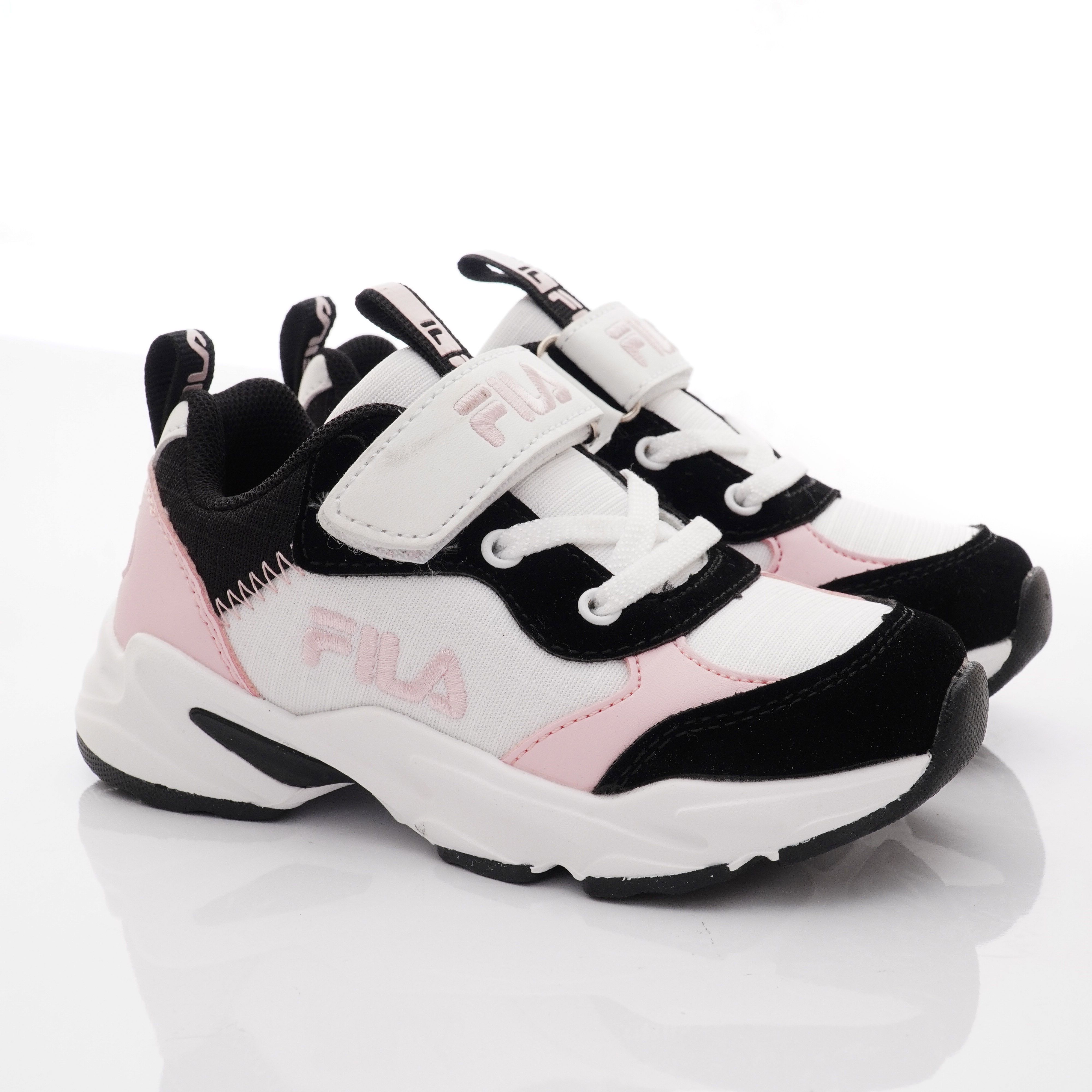 FILA - 經典復古運動鞋款(中小童段)-黑粉