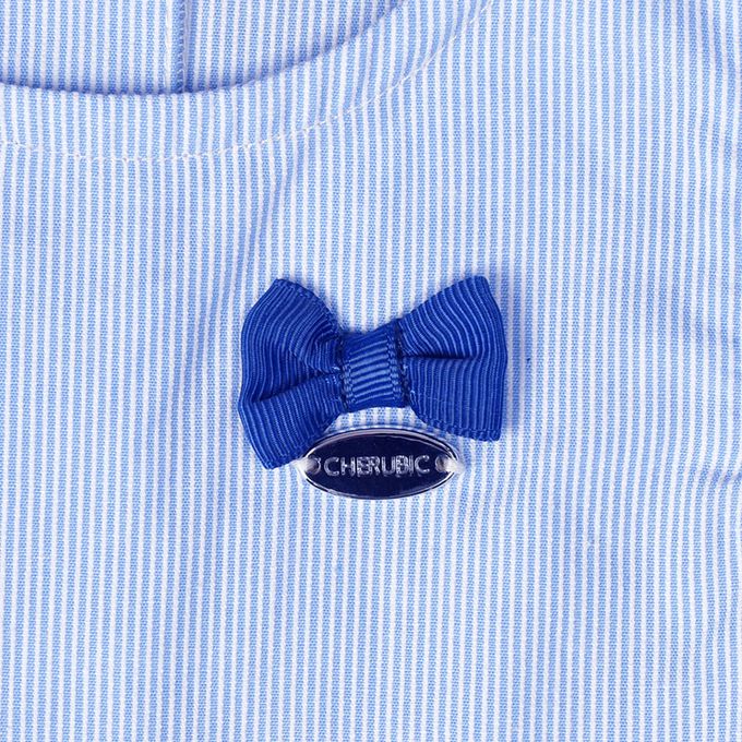 akachan honpo - 荷葉邊袖洋裝-淺藍色