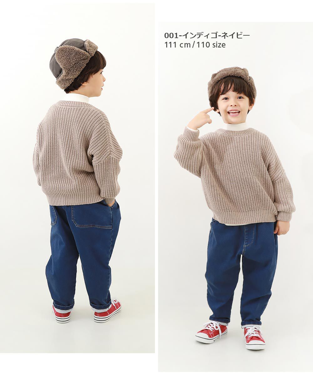 日本 devirock - 裏起毛挺版百搭廓型長褲-灰格子