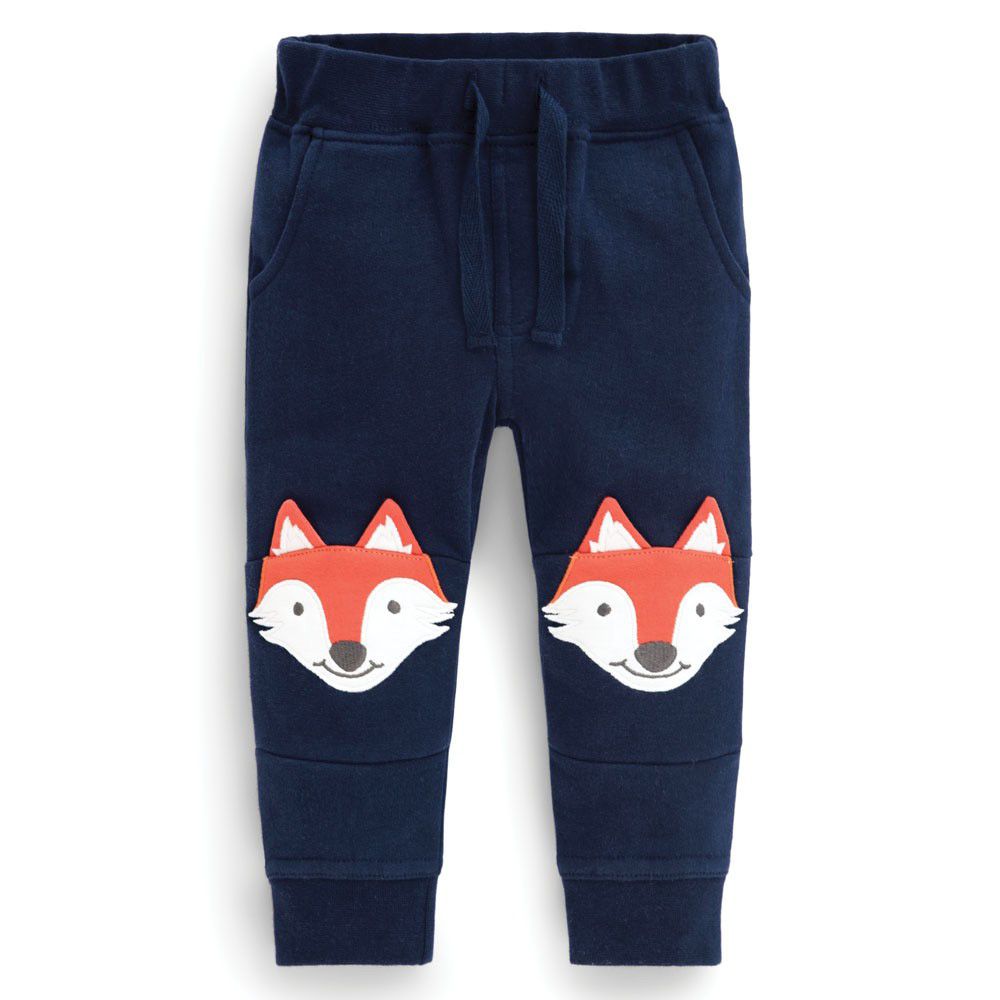 英國 JoJo Maman BeBe - 保暖100%純棉長褲-可愛狐狸