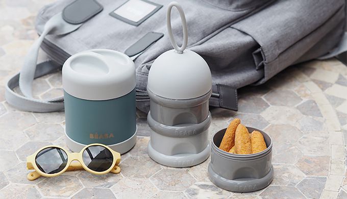 BEABA - 三層奶粉食物儲存盒-夜藍