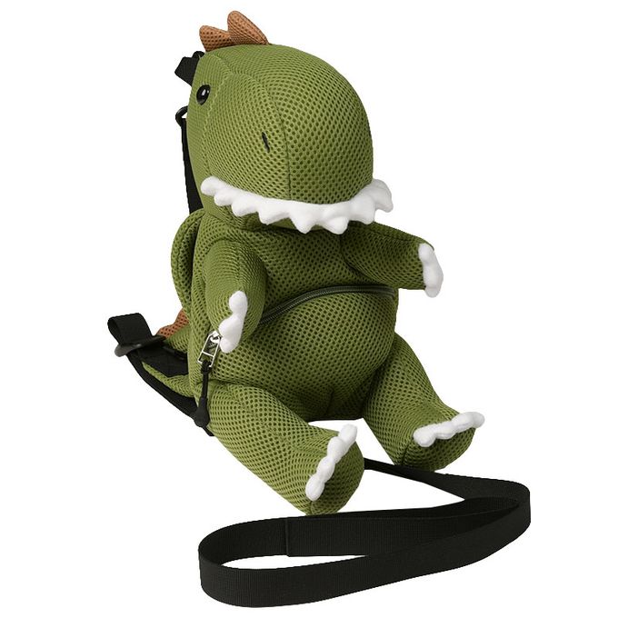 akachan honpo - 防走失背包-網眼 動物-綠色 (長12.5x寬14x高32(cm))