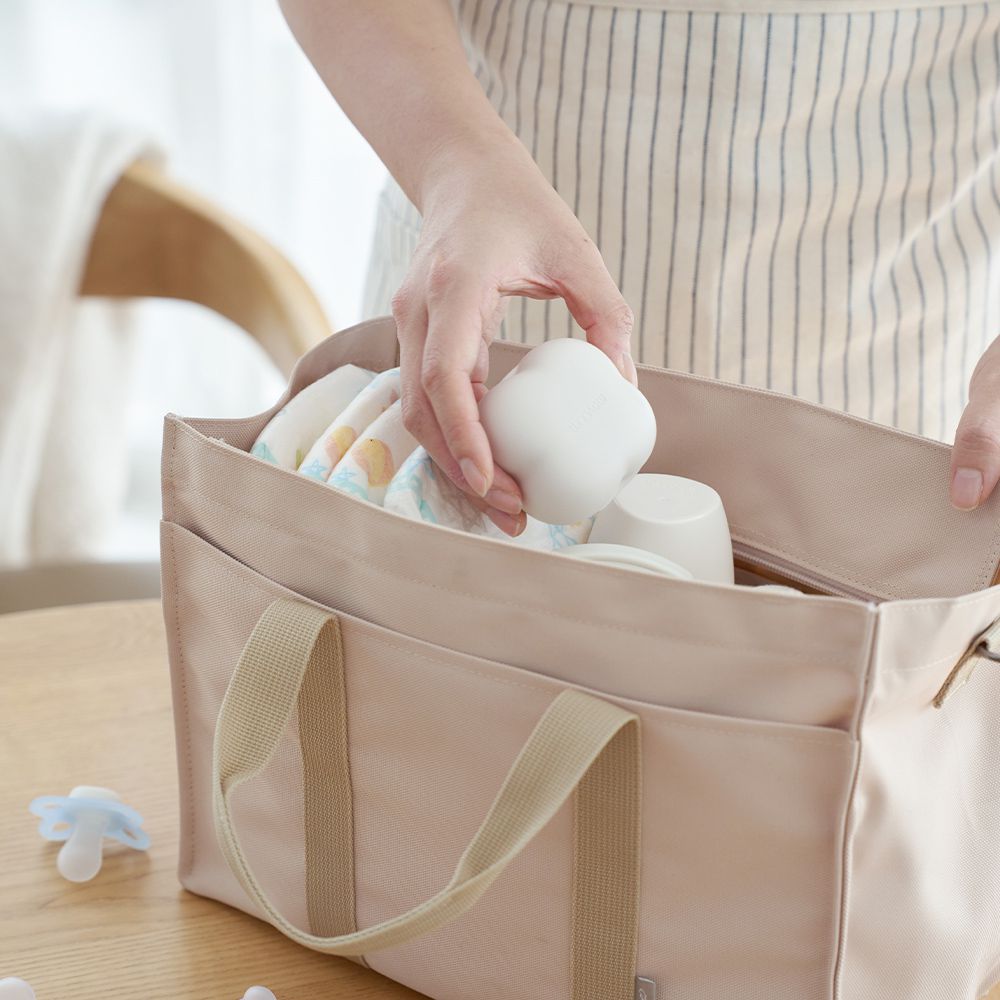 透氣式矽膠奶嘴收納盒組-蝴蝶款-晨霧藍(夜光款)-6m+