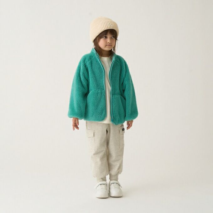 日本 b-ROOM - 泰迪熊絨毛溫暖拉鍊外套-可可