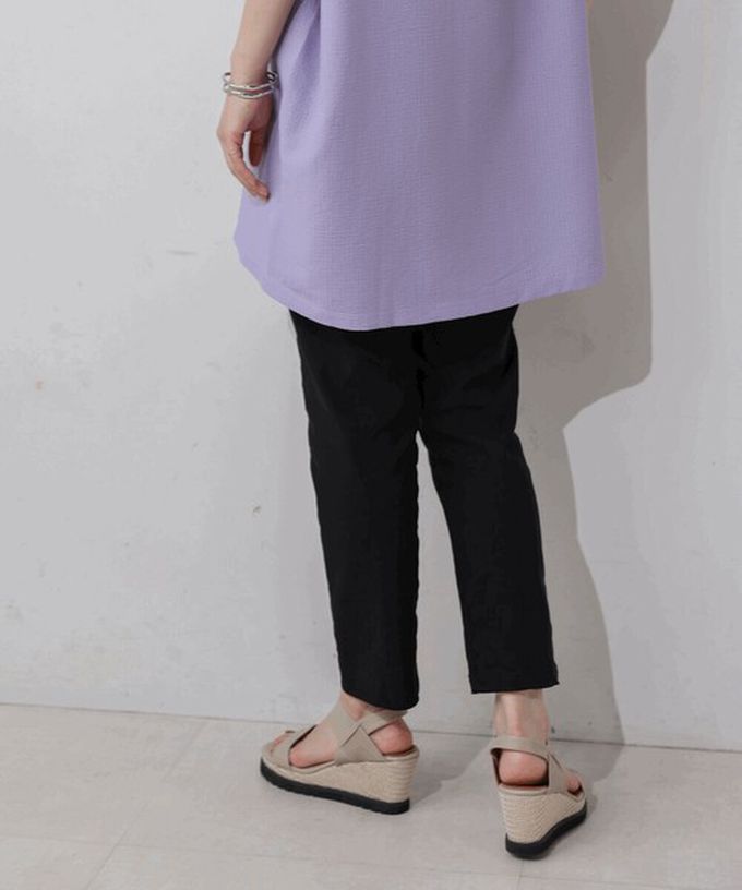 日本 Bab - 接觸冷感 UVcut定番美腳九分褲-白