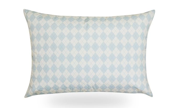韓國 Maatila - M2全方位抗菌防蟎枕套-米藍菱形紋 (50X70cm)