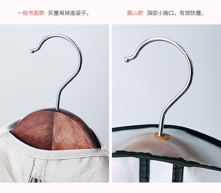 日本霜山 - 立體式半透窗衣物/厚外套防霉防塵套-短版-3入