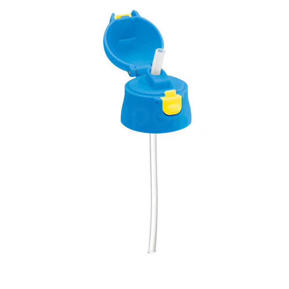 日本 SKATER - 兒童吸管不鏽鋼保溫瓶(360ml)-上蓋組(含吸管)-藍