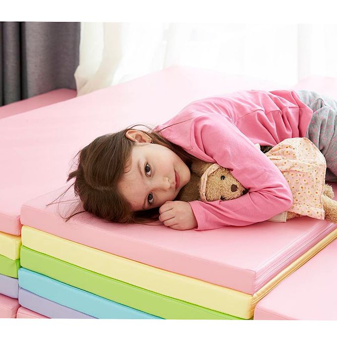 韓國Mom&Maum - 遊戲地墊-四折墊-馬卡龍色 (200*140*4cm)