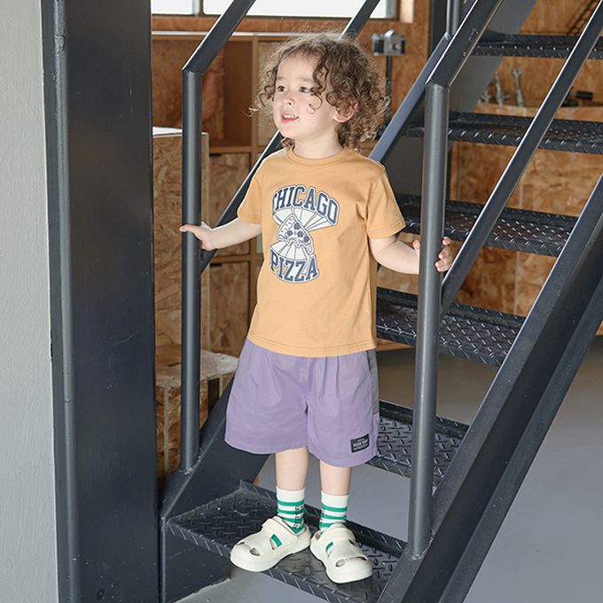 日本 b-ROOM - 撞色大口袋帥氣短褲(4分丈)-卡其