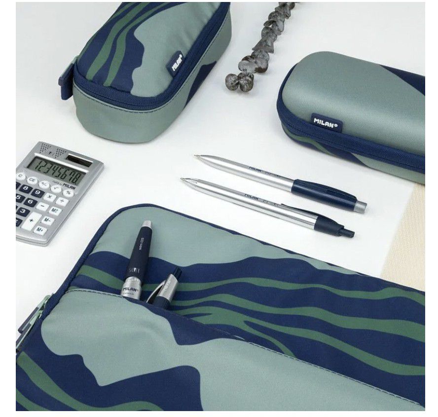 MILAN - 硬殼式筆袋-紳士綠