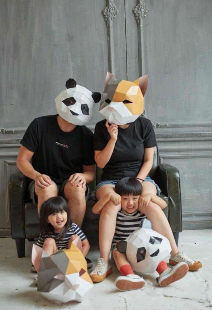 時報出版 - 動物立體大面具：小花貓（速成版不用自己剪喔）