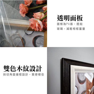 TROMSO - 巴黎撞色木紋6X8相框-黑